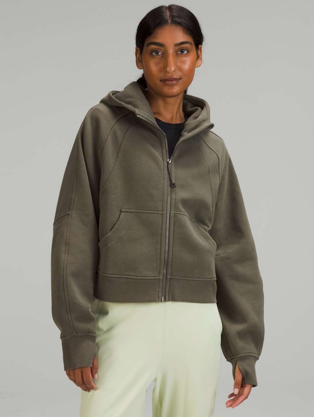 Lululemon Scuba Oversized Full Zip Hoodie Army Green